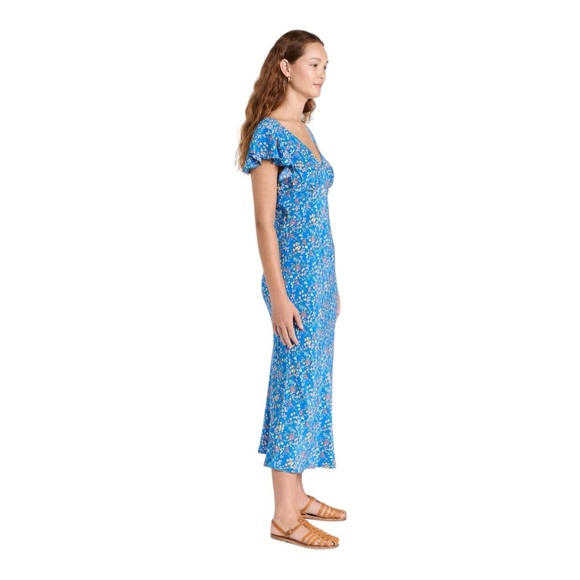 RAILS | $238 Kenz Midi Dress in Blue Citrus Grove, Size Small - Picture 4 of 15